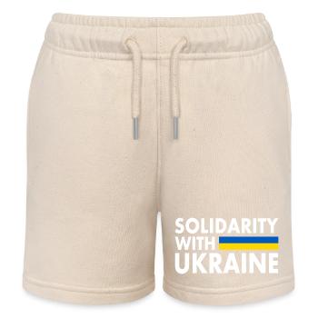 Solidarity with ukraine - Kinder Organic Joggingshorts Mini Bolter von Stanley/Stella - Natur - Vorne