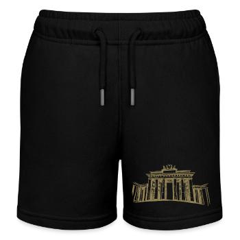 Porte de Brandebourg de Berlin - Short de jogging enfant bio Stanley/Stella - noir - Devant