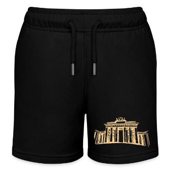 Porte de Brandebourg de Berlin - Short de jogging enfant bio Stanley/Stella - noir - Devant