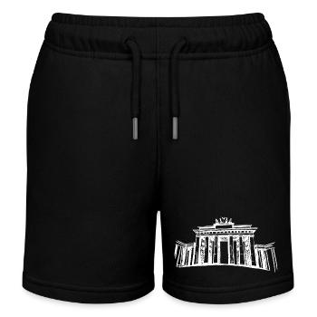 Porte de Brandebourg de Berlin - Short de jogging enfant bio Stanley/Stella - noir - Devant