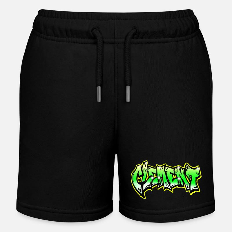 Graffiti Clement - Short de jogging enfant bio Stanley/Stella - noir