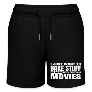Happy Funny Gym plage vacances boulanger travail barbe - Short de jogging enfant bio Stanley/Stella - noir - Devant
