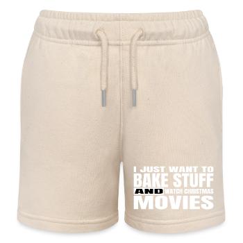 Happy Funny Gym plage vacances boulanger travail barbe - Short de jogging enfant bio Stanley/Stella - écru doux - Devant