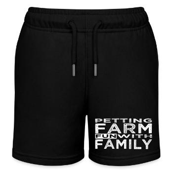 funny sayings joke jokes farmyard fun - Kinder Organic Joggingshorts Mini Bolter von Stanley/Stella - Schwarz - Vorne