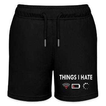 Dinge die ich hasse - Kinder Organic Joggingshorts Mini Bolter von Stanley/Stella - Schwarz - Vorne