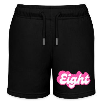 Achter Geburtstag - 8. Geburtstag retro pink - Kinder Organic Joggingshorts Mini Bolter von Stanley/Stella - Schwarz - Vorne