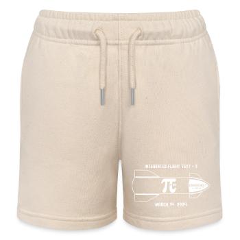 Third Flight Test on Pi Day 3.14! Coincidence? I - Kids Organic Sweat Shorts by Stanley/Stella - soft Ecru - Front