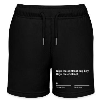 Signez le contrat Big Boy - Short de jogging enfant bio Stanley/Stella - noir - Devant