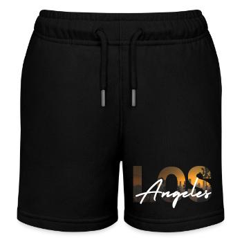 Los Angeles - Short de jogging enfant bio Stanley/Stella - noir - Devant
