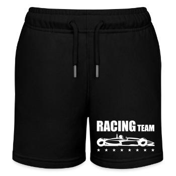 racing team - Kinder Organic Joggingshorts Mini Bolter von Stanley/Stella - Schwarz - Vorne