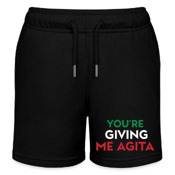 Giving Me Agita Funny Italian Sayings Quote - Kinder Organic Joggingshorts Mini Bolter von Stanley/Stella - Schwarz - Vorne