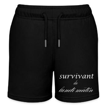 Survivant du lundi matin - Short de jogging enfant bio Stanley/Stella - noir - Devant