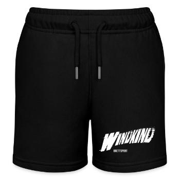 WindKind Board Sports - Kids Organic Sweat Shorts by Stanley/Stella - black - Front