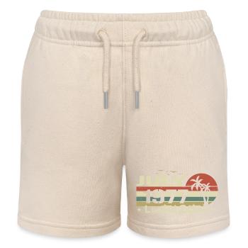 July 47th Anniversary Vintage Born 1977 Vibe - Kids Organic Sweat Shorts by Stanley/Stella - soft Ecru - Front