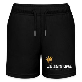I'm a mom, what's your superpower? - Kids Organic Sweat Shorts by Stanley/Stella - black - Front