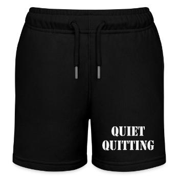Quiet quitting - Innere Kündigung - Short de jogging enfant bio Stanley/Stella - noir - Devant