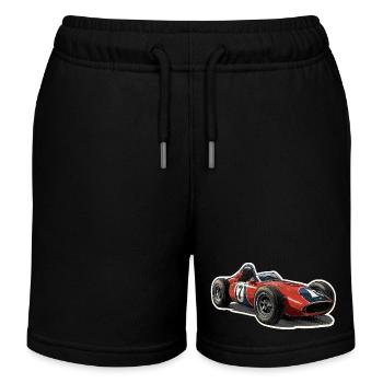 Voiture de course vintage - Short de jogging enfant bio Stanley/Stella - noir - Devant
