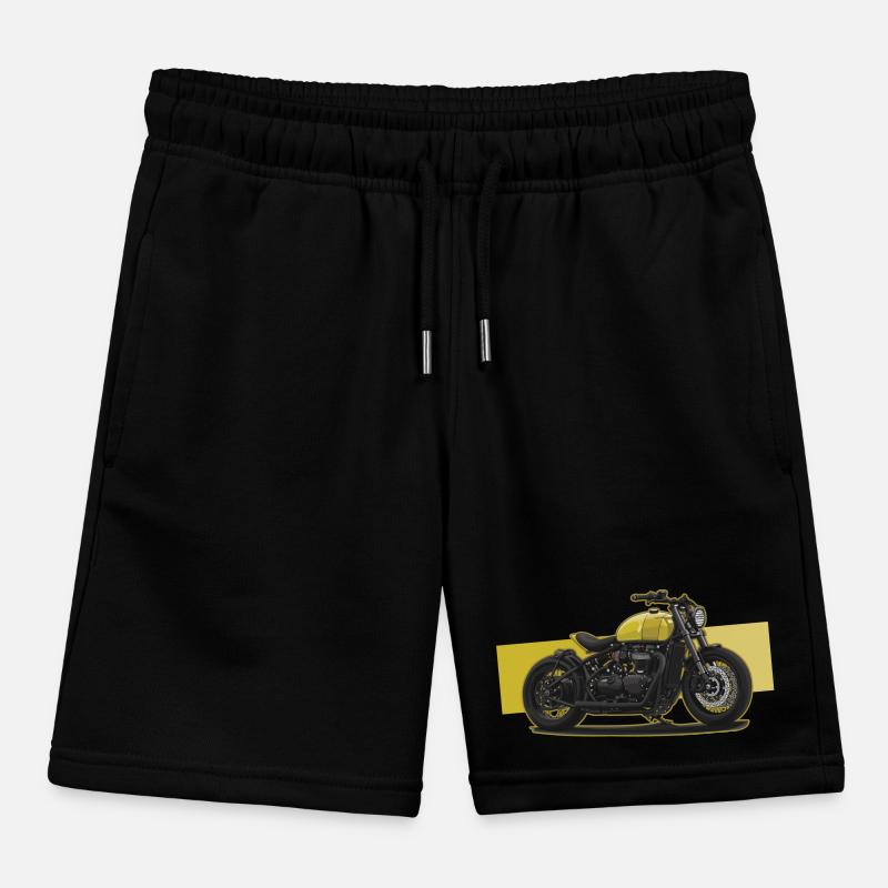 Bobber // Custom // Motorcycle Kids Organic Sweat Shorts by Stanley/Stella