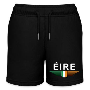 I Love Ireland Elegance Style Design T-Shirt - Kids Organic Sweat Shorts by Stanley/Stella - black - Front