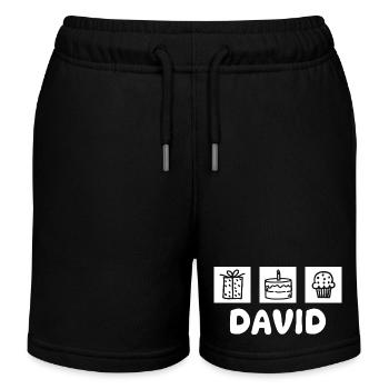 David - Kinder Organic Joggingshorts Mini Bolter von Stanley/Stella - Schwarz - Vorne