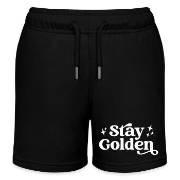 Restez doré - Short de jogging enfant bio Stanley/Stella - noir - Devant