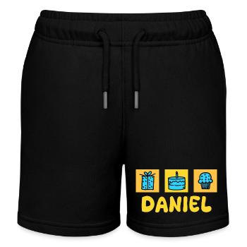 Vorname Daniel - Kinder Organic Joggingshorts Mini Bolter von Stanley/Stella - Schwarz - Vorne