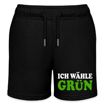 ich wähle grün - Kinder Organic Joggingshorts Mini Bolter von Stanley/Stella - Schwarz - Vorne