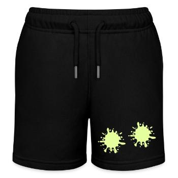 Splashes of paint - Kids Organic Sweat Shorts by Stanley/Stella - black - Front