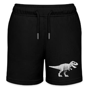 Dinosaures dinosaures dinosaures t-rex - Short de jogging enfant bio Stanley/Stella - noir - Devant