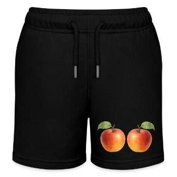 Apple 2 - Kids Organic Sweat Shorts by Stanley/Stella - black - Front