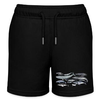 Wale Vielfalt fond transparent - Kinder Organic Joggingshorts Mini Bolter von Stanley/Stella - Schwarz - Vorne