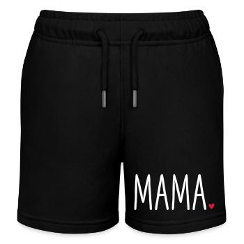 Maman Coeur - Cadeau Amour Fête des Mères - Short de jogging enfant bio Stanley/Stella - noir - Devant