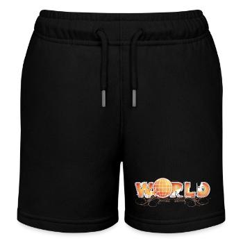 LOGO MONDIAL décoré - Short de jogging enfant bio Stanley/Stella - noir - Devant