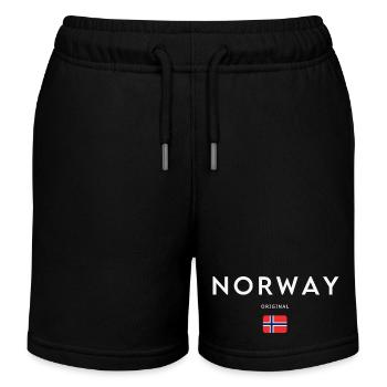 Norwegian flag, Norwegian pride - Kids Organic Sweat Shorts by Stanley/Stella - black - Front