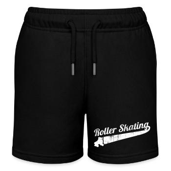80er Jahre Rollschuhlaufen - Kinder Organic Joggingshorts Mini Bolter von Stanley/Stella - Schwarz - Vorne