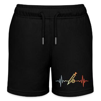 Seringue vétérinaire ECG - Short de jogging enfant bio Stanley/Stella - noir - Devant