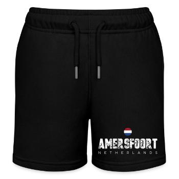Amerfoort Netherlands Crest Tee - Kids Organic Sweat Shorts by Stanley/Stella - black - Front