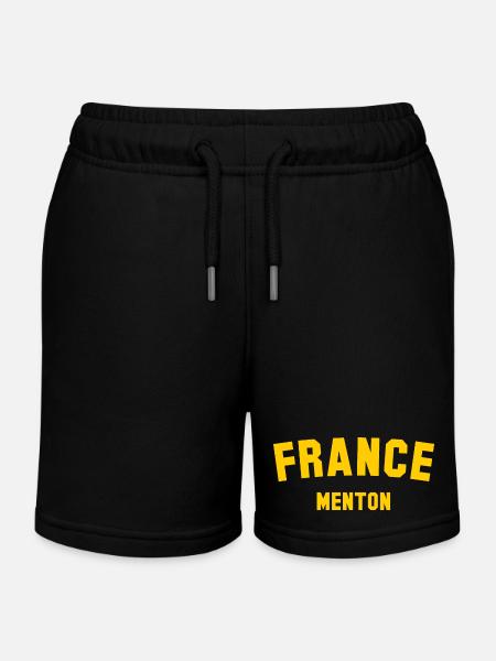 MENTON France Frankreich - Short de jogging enfant bio Stanley/Stella - noir