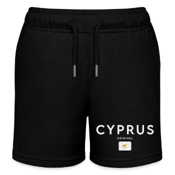 Zypern Flagge, Zypriotischer Stolz - Kinder Organic Joggingshorts Mini Bolter von Stanley/Stella - Schwarz - Vorne