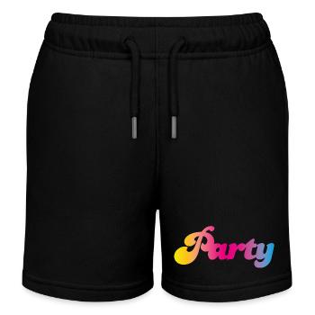 Party Verlauf feiern Mallorca farbenfroh Farbe Fun - Kinder Organic Joggingshorts Mini Bolter von Stanley/Stella - Schwarz - Vorne