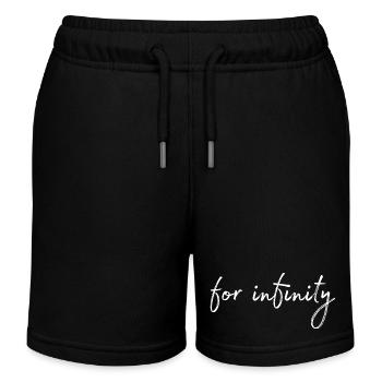 pour l’infini - Short de jogging enfant bio Stanley/Stella - noir - Devant