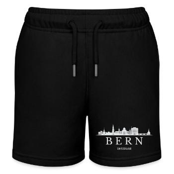 Berner Skyline, Bern Schweiz - Kinder Organic Joggingshorts Mini Bolter von Stanley/Stella - Schwarz - Vorne