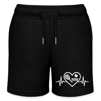 Tennis Cœur Raquette Balle Filet - Short de jogging enfant bio Stanley/Stella - noir - Devant