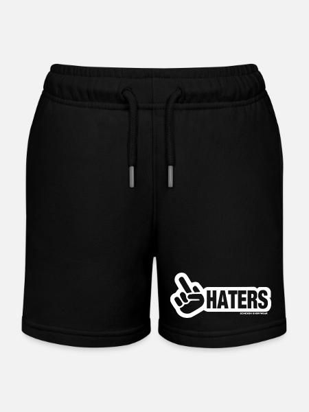 Haters Peace Sign Design - Short de jogging enfant bio Stanley/Stella - noir