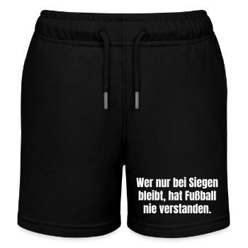 Siege allein verstehn Fußball nicht - Kinder Organic Joggingshorts Mini Bolter von Stanley/Stella - Schwarz - Vorne