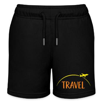 Travel - Kids Organic Sweat Shorts by Stanley/Stella - black - Front