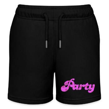 Party Punkte Dots Retro pink feiern Sixties Fun 60 - Kinder Organic Joggingshorts Mini Bolter von Stanley/Stella - Schwarz - Vorne