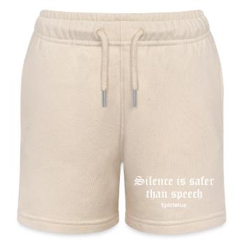 Schweigen über Sprache Epiktet - Kinder Organic Joggingshorts Mini Bolter von Stanley/Stella - Natur - Vorne