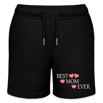 Mother's Day Gift Mother's Day Gift Idea - Kids Organic Sweat Shorts by Stanley/Stella - black - Front