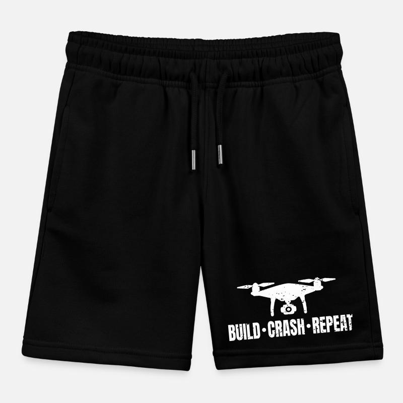 Drone Pilot Flying Drones Drone Fpv Kids Organic Sweat Shorts by Stanley/Stella